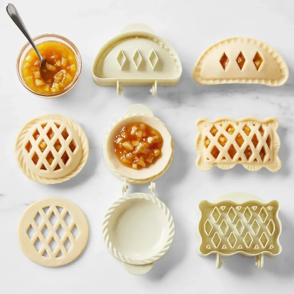 Williams Sonoma Classic Mini Pie Molds: Pocket, Round, and Rectangle.  Set of 3.